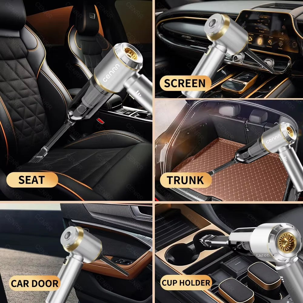 360000PA Mini Car Vacuum Cleaner Powerful Wireless Cordless Car Cleaner Handheld Portable Vacuum Cleaner Cleaning Machine