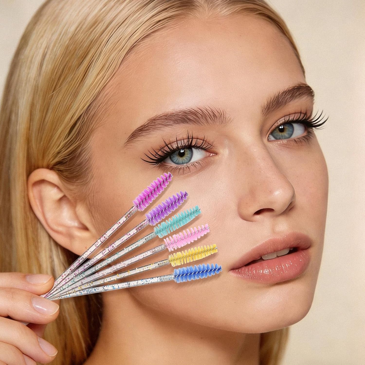 100 Piezas Desechables Cepillos De Pestañas De Varitas Rímel Kit Mascara Applikator Make-Up Applikatoren Kit De Maquillaje Pinceles Aplicadores Multicolor