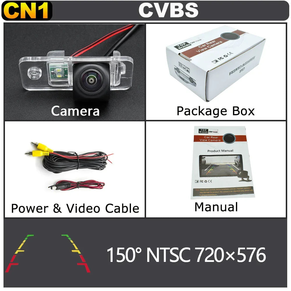 170Degree AHD 1920X1080P Rear View Camera for Audi A3/S3 8P A4/S4 A5/S5 A8/S8 A6 C6 RS6 Q7 2001-2011 Bracket License Plate Light
