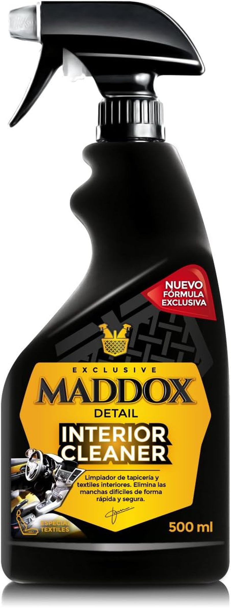 Maddox Detail | Limpiador De Tapicerias Textil, Alfombrillas, Techos, Y Alcántara | Limpieza Coche Interior | Limpia Tapicerias Coche En Profundidad | Productos Limpieza Coche | Interior Cleaner 500Ml