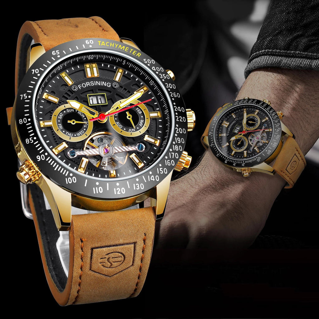 Men'S Stylish and Versatile Automatic Mechanical Watch Waterproof