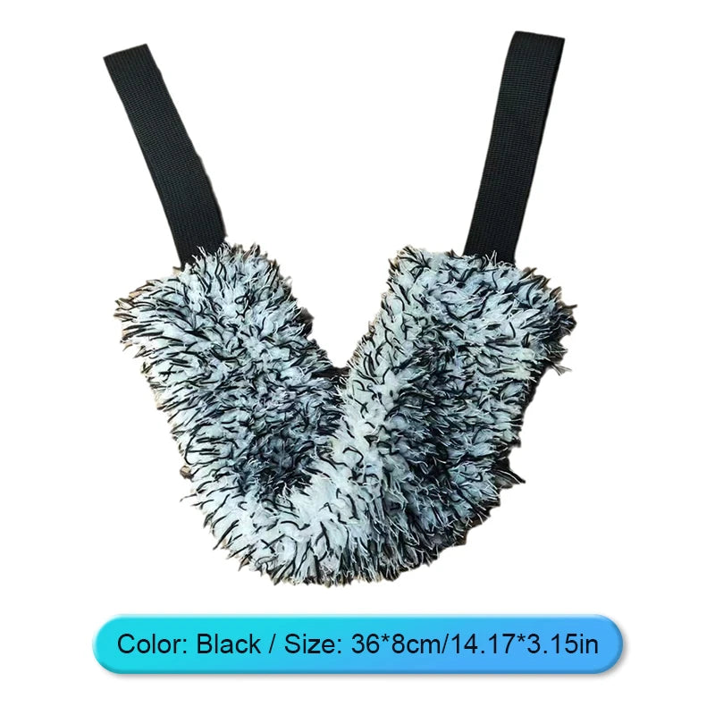 Microfiber Car Wheel Wash Towel Brush Double-Sided Long Belt Cleaning Towel Coral Plush Wheel Pull Belt Brush Car Care