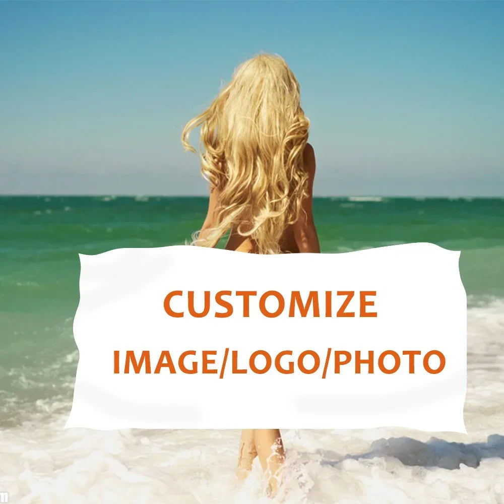 Customized Logo Photo Beach Towel Summer Towels Bathroom Bath Towel Swim Christmas Towels Travel Beach Towel Quick Dry under 10