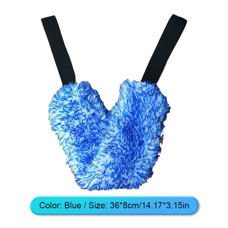 Microfiber Car Wheel Wash Towel Brush Double-Sided Long Belt Cleaning Towel Coral Plush Wheel Pull Belt Brush Car Care