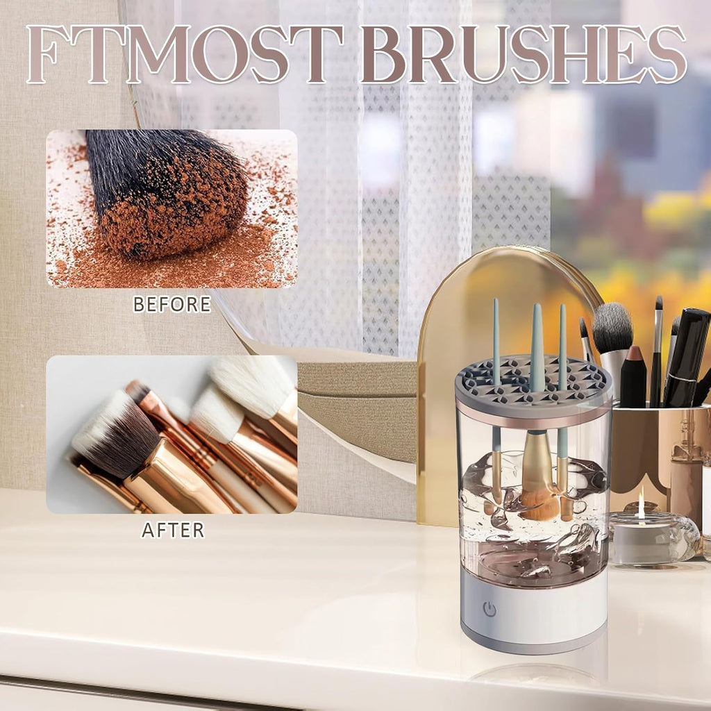 Limpiador De Brochas Limpia Brochas Maquillaje Electrico Limpiador De Brochas De Maquillaje Electrico Limpiador Automático De Brochas De Maquillaje Brochas Limpias Y Refrescantes Sin Esfuerzo