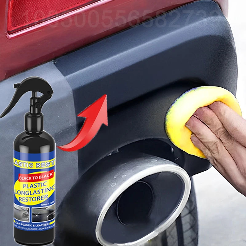 Plastic Restorer Revitalizer Plastic Leather Renovator Longlasting Coating for Car Rubbers Refurbish Clean Gloss Black Shine