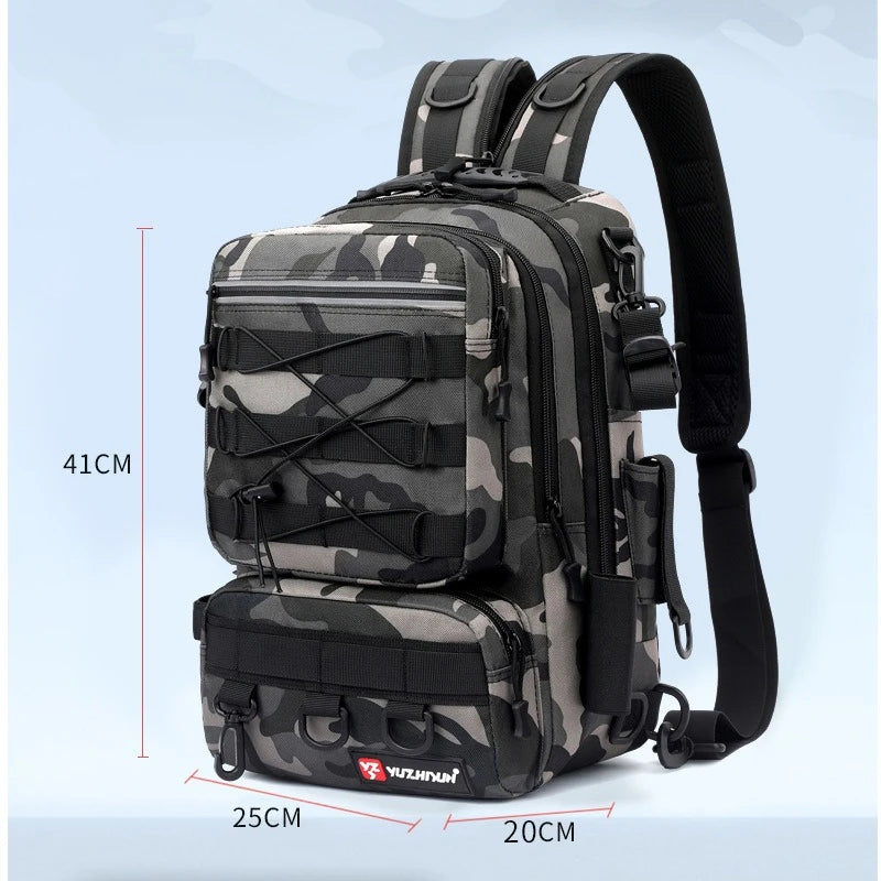 Camouflage Lure Fishing Bags Multi-Functional Backpack Outdoor Sports Large Capacity Rod Fishing Tackle Bag