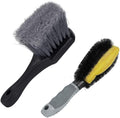 2 Cepillos De Limpieza De Ruedas De Coche Y Cepillo De Llanta De Neumáticos, Cepillos De Detalles De Coche, Cepillo De Cuidado De Coche, Cerdas De Mango Corto, Uso Multiuso Para Quitar El
