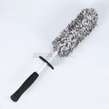 Microfiber Car Wash Wheel Cleaning Brush Soft Plush Non-Slip Handle Tire Rim Brushes Car Detailing Duster Removal Tool
